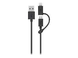 Belkin - Juego de cables - 91.4 cm - negro - para Apple iPad/iPhone/iPod