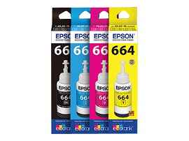Epson T664 - Cián - original - recarga de tinta - para Epson L380, L386, L395, L495; EcoTank ET-2600, 2650, L1455, L396, L606, L656