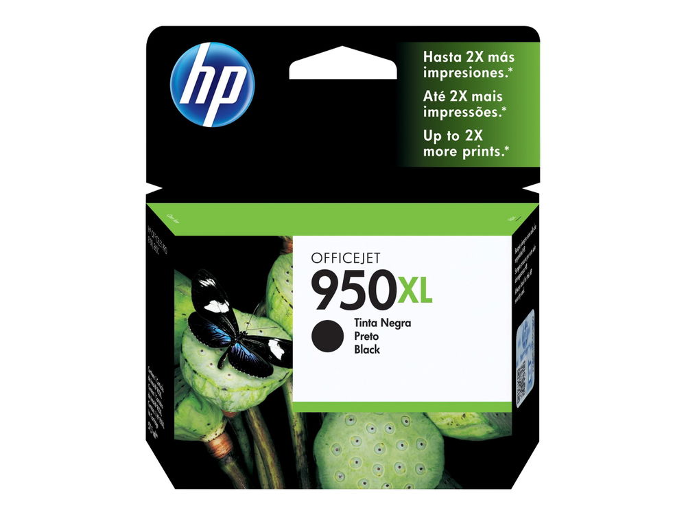 HP 950XL - 53 ml - Alto rendimiento - negro - original - cartucho de tinta - para Officejet Pro 251dw, 276dw, 8100, 8600, 8610, 8620, 8630