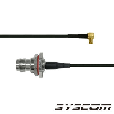 Cable RG-174/U de 30 cm, con Conectores MCX Macho en Angulo Recto a TNC Hembra. Cable RG-174/U de 30 cm, con Conectores MCX Macho en Angulo Recto a TNC Hembra.