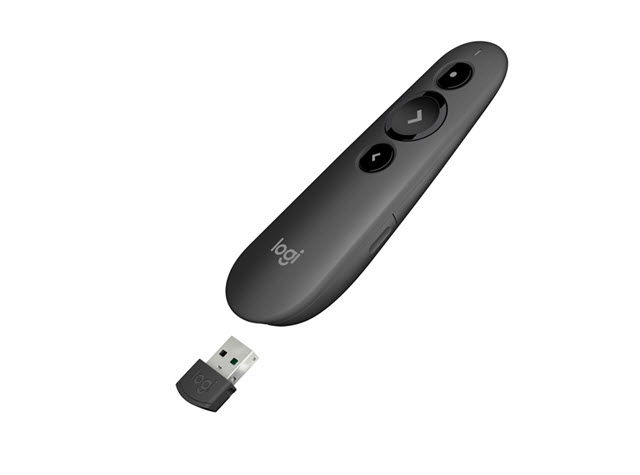 Logitech R500 - Control remoto para presentaciones - 3 botones - grafito