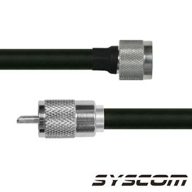 Cable Coaxial RG-214/U de 110 cm, con conectores N Macho a UHF Macho (PL-259). Cable Coaxial RG-214/U de 110 cm, con conectores N Macho a UHF Macho (PL-259).