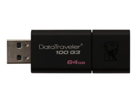 Kingston DataTraveler 100 G3 - Unidad flash USB - 64 GB - USB 3.0 - negro Kingston DataTraveler 100 G3 - Unidad flash USB - 64 GB - USB 3.0 - negro