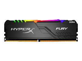 HyperX FURY RGB - DDR4 - módulo - 8 GB - DIMM de 288 espigas - 3200 MHz / PC4-25600 - CL16 - 1.35 V - sin búfer - no ECC - negro