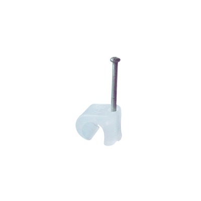 Grapa para cable redondo de 7mm color transparente (100pzs) (3103-00100) Grapa para cable redondo de 7mm color transparente (100pzs) (3103-00100)