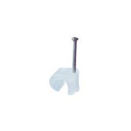 Grapa para cable redondo de 7mm color transparente (100pzs) (3103-00100) Grapa para cable redondo de 7mm color transparente (100pzs) (3103-00100)