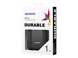 ADATA HD330 - Disco duro - 1 TB - externo (portátil) - USB 3.1 - AES de 256 bits - negro