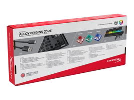 HyperX Alloy Origins Core - Teclado - retroiluminación - USB - EE. UU. - interruptor: HyperX Aqua HyperX Alloy Origins Core - Teclado - retroiluminación - USB - EE. UU. - interruptor: HyperX Aqua
