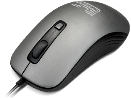 Mouse Klip Xtreme - Mouse - Cableado - USB - Gray - 1600dpi
