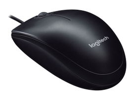 Logitech M100 - Ratón - diestro y zurdo - óptico - 3 botones - cableado - USB - negro