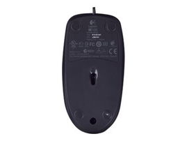 Logitech M100 - Ratón - diestro y zurdo - óptico - 3 botones - cableado - USB - negro