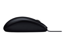 Logitech M100 - Ratón - diestro y zurdo - óptico - 3 botones - cableado - USB - negro