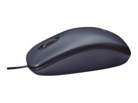 Logitech M100 - Ratón - diestro y zurdo - óptico - 3 botones - cableado - USB - negro
