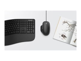 Microsoft Ergonomic Mouse - Ratón - ergonómico - óptico - 5 botones - cableado - USB 2.0 - negro