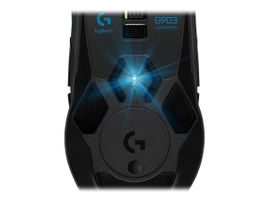 Logitech Wireless Gaming Mouse G903 LIGHTSPEED with HERO 25K sensor - Ratón - diestro y zurdo - óptico - 11 botones - inalámbrico, cableado - 2.4 GHz - receptor inalámbrico USB