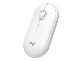 Logitech Pebble M350 - Ratón - óptico - 3 botones - inalámbrico - Bluetooth, 2.4 GHz - receptor inalámbrico USB - blanco