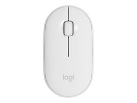 Logitech Pebble M350 - Ratón - óptico - 3 botones - inalámbrico - Bluetooth, 2.4 GHz - receptor inalámbrico USB - blanco