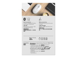 Logitech Pebble M350 - Ratón - óptico - 3 botones - inalámbrico - Bluetooth, 2.4 GHz - receptor inalámbrico USB - blanco