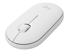 Logitech Pebble M350 - Ratón - óptico - 3 botones - inalámbrico - Bluetooth, 2.4 GHz - receptor inalámbrico USB - blanco
