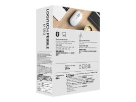Logitech Pebble M350 - Ratón - óptico - 3 botones - inalámbrico - Bluetooth, 2.4 GHz - receptor inalámbrico USB - blanco