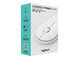 Logitech Pebble M350 - Ratón - óptico - 3 botones - inalámbrico - Bluetooth, 2.4 GHz - receptor inalámbrico USB - blanco