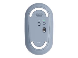 Logitech Pebble M350 - Ratón - óptico - 3 botones - inalámbrico - Bluetooth, 2.4 GHz - receptor inalámbrico USB - gris azulado