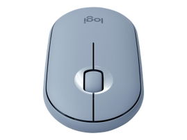 Logitech Pebble M350 - Ratón - óptico - 3 botones - inalámbrico - Bluetooth, 2.4 GHz - receptor inalámbrico USB - gris azulado