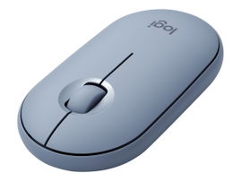 Logitech Pebble M350 - Ratón - óptico - 3 botones - inalámbrico - Bluetooth, 2.4 GHz - receptor inalámbrico USB - gris azulado