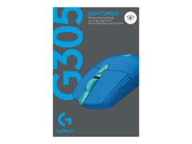 Logitech G G305 - Ratón - óptico - 6 botones - inalámbrico - 2.4 GHz - receptor inalámbrico USB - azul