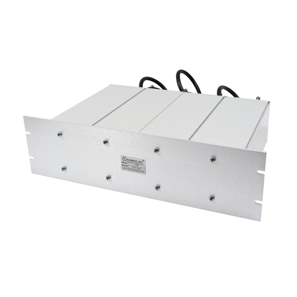Preselector de 148-174 MHz, 4 Cavidades Cuadradas de 4