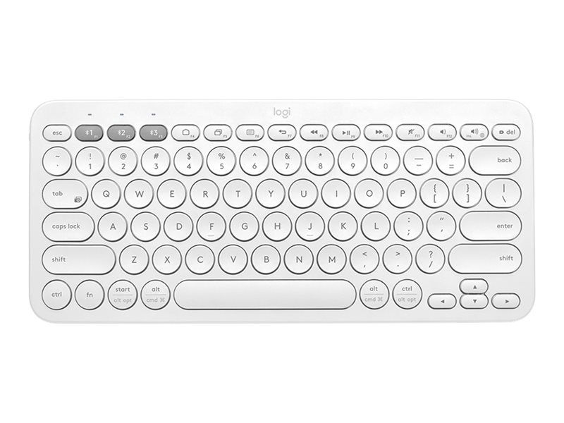 Logitech K380 Multi-Device Bluetooth Keyboard - Teclado - inalámbrico - Bluetooth 3.0 - QWERTY - español - blanco hueso