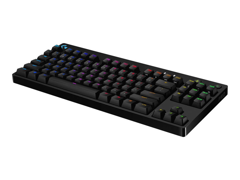 Logitech G Pro Mechanical Gaming Keyboard - Teclado - retroiluminación - USB - interruptor: GX Blue Clicky - negro