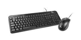 Xtech - Keyboard and mouse set - Wired - Spanish - USB - Black - Multimedia XTK-301S
