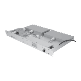 Multiacoplador de 16 canales para 400-512 MHz, 40 MHz de ancho de banda. y ganancia de 0-15 dB.