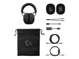 Logitech G Pro X with Blue VO!CE Technology - Auricular - tamaño completo - cableado - conector de 3,5 mm - aislamiento de ruido - negro