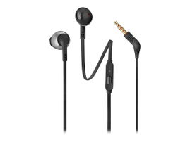 JBL T205 - Auriculares internos con micro - en oreja - cableado - conector de 3,5 mm - negro
