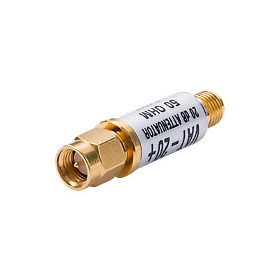 Atenuador 20 dB, 0.5 W, Conectores SMA Macho-Hembra, CD-6 GHz. Atenuador 20 dB, 0.5 W, Conectores SMA Macho-Hembra, CD-6 GHz.
