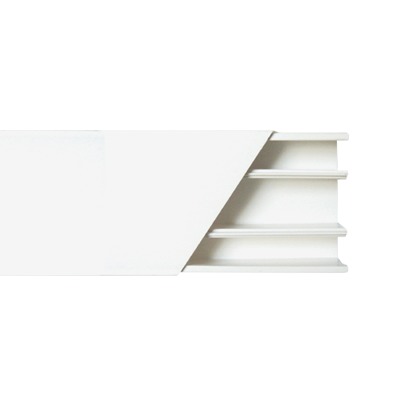 Canaleta color blanco de 3 vías, de PVC auto extinguible, 60 x 25 x tramo 2.5m (5401-01250) Canaleta color blanco de 3 vías, de PVC auto extinguible, 60 x 25 x tramo 2.5m (5401-01250)