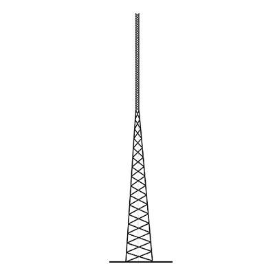Self-Supporting Tower Tubular ROHN of 190 ft SSV HEAVY DUTY Series