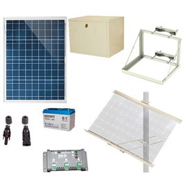 Kit Solar de 12 Vcd para alimentar energizador de cerca electrificada Kit Solar de 12 Vcd para alimentar energizador de cerca electrificada