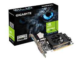 Gigabyte GV-N710D3-2GL - Tarjeta gráfica - GF GT 710 - 2 GB DDR3 - PCIe 2.0 x8 perfil bajo - DVI, D-Sub, HDMI
