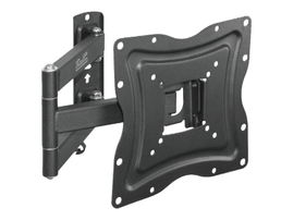 Klip Xtreme KPM-875 - Kit de montaje (placa de contacto, soporte para montaje en pared, brazo oscilante doble) - para pantalla plana - acero con recubrimiento en polvo - negro - tamaño de pantalla: 13