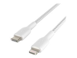 Belkin BoostCharge - Cable Lightning - 24 pin USB-C macho a Lightning macho - 1 m - blanco - suministro de potencia USB (18W)