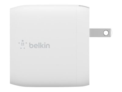 Belkin - Adaptador de corriente - 24 vatios - 4.8 A - 2 conectores de salida (USB) - blanco