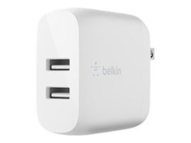 Belkin - Adaptador de corriente - 24 vatios - 4.8 A - 2 conectores de salida (USB) - blanco