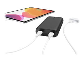 Belkin - Cargador portátil - 20000 mAh - 3 conectores de salida (USB, 24 pin USB-C) - en el cable: USB, USB-C - negro