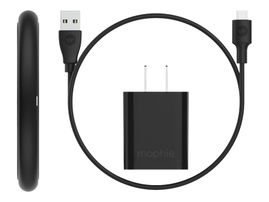 mophie Charge Stream Pad+ - Base de carga inalámbrica + adaptador de corriente CA - 10 vatios - Apple Fast Charge, FC - negro