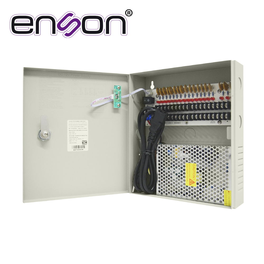 FUENTE DE PODER TIPO CAJA ENSON PSB-1218 12VDC 10A 20 CANALES DE 0.5A CADA UNO IDEAL PARA CCTV Y CONTROL DE ACCESO FUENTE DE PODER TIPO CAJA ENSON PSB-1218 12VDC 10A 20 CANALES DE 0.5A CADA UNO IDEAL PARA CCTV Y CONTROL DE ACCESO