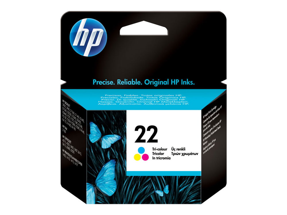 HP 22 - 5 ml - color (cian, magenta, amarillo) - original - cartucho de tinta - para Deskjet F2185, F2187, F2210, F2235, F2240, F2275, F2280, F2290, F375, F4175, F4190, F4194