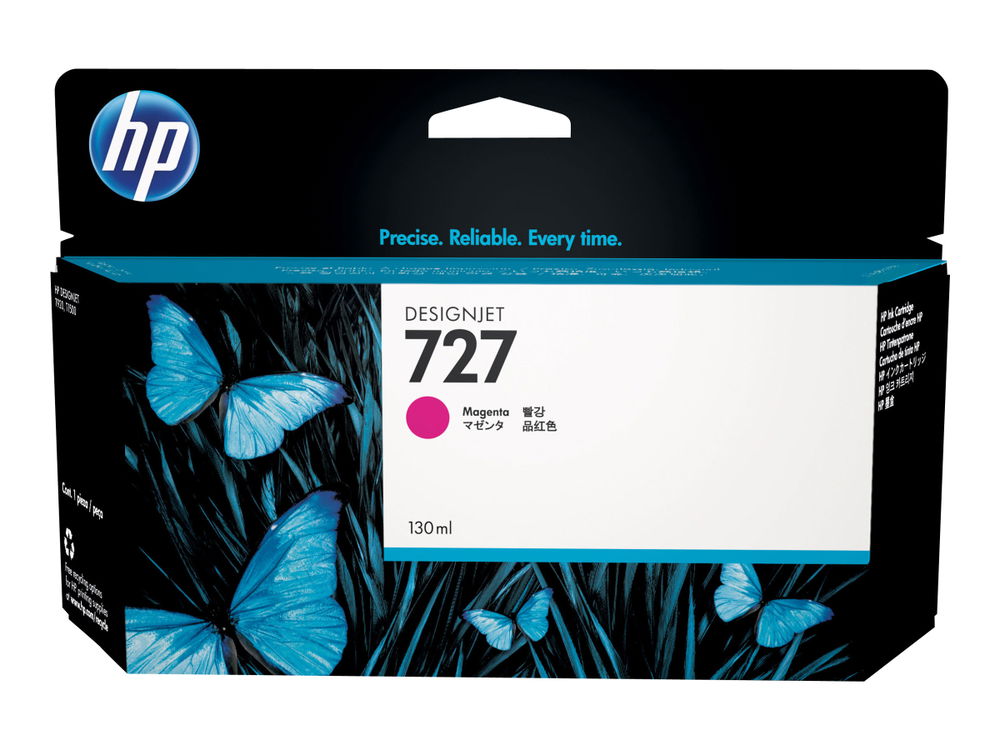 HP 727 - 130 ml - magenta - original - DesignJet - cartucho de tinta - para DesignJet T1500, T1530, T2500, T2530, T920, T930 HP 727 - 130 ml - magenta - original - DesignJet - cartucho de tinta - para DesignJet T1500, T1530, T2500, T2530, T920, T930